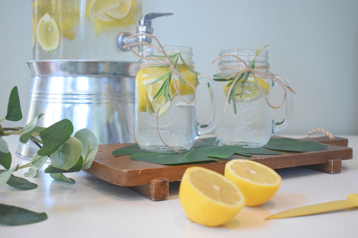 Fresh lemons and natural ingredients for UTI prevention