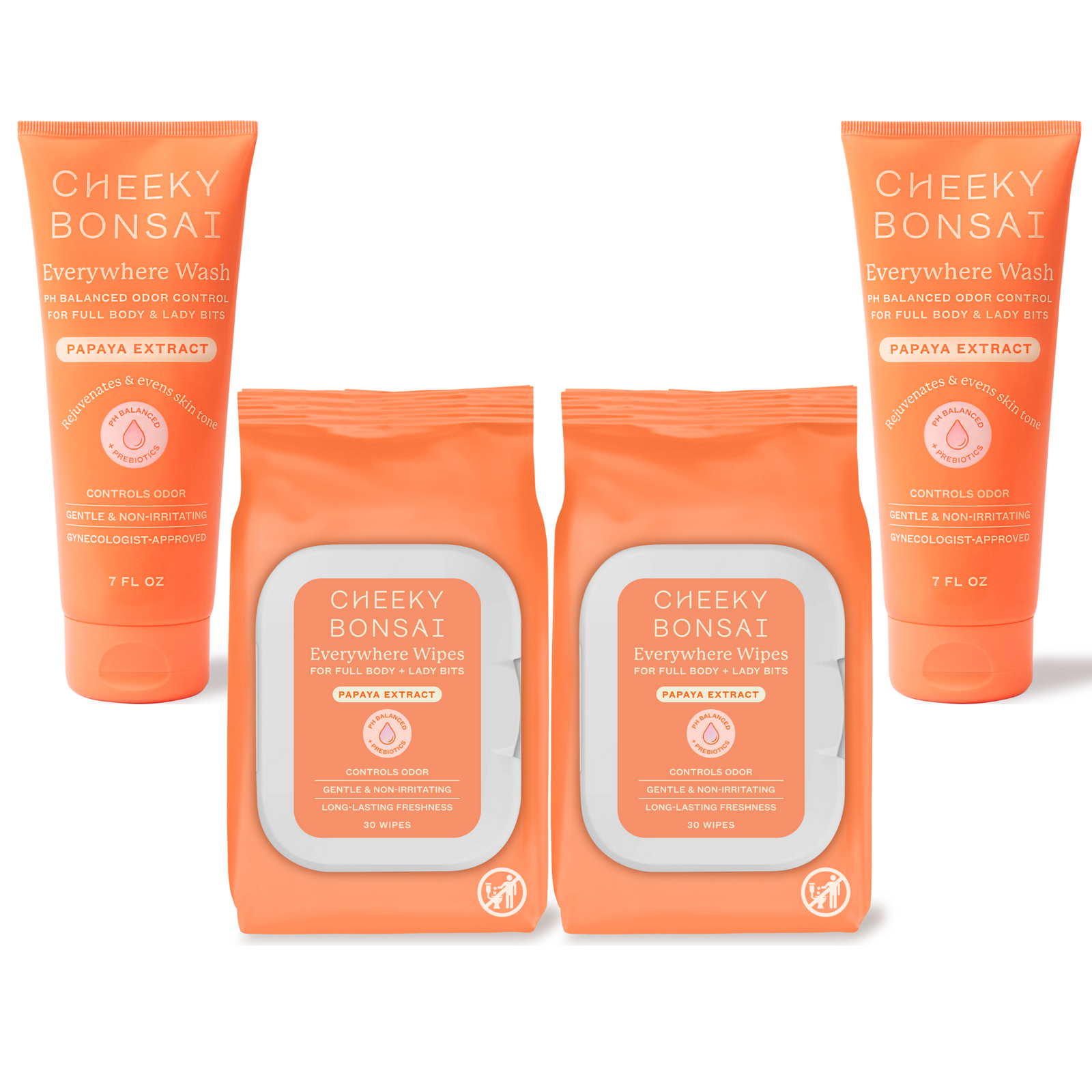 Wash + Wipes Bundle – 2 of Each
